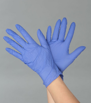 Перчатки нитриловые нестерильные неопудренные, фиолетовые для косметологии