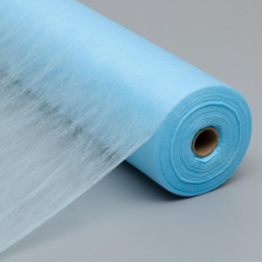 Простыня в рулоне 53*100, голубая, пл. 15 г/м2